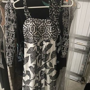 Black and white market sun dress